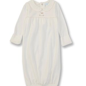 Edgehill Collection Newborn-6 Months Long-Sleeve Sheep Embroidered Gown